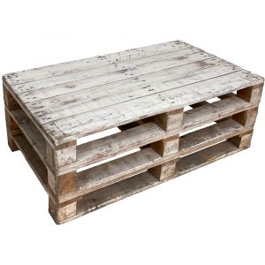 Houten palletbank tafel